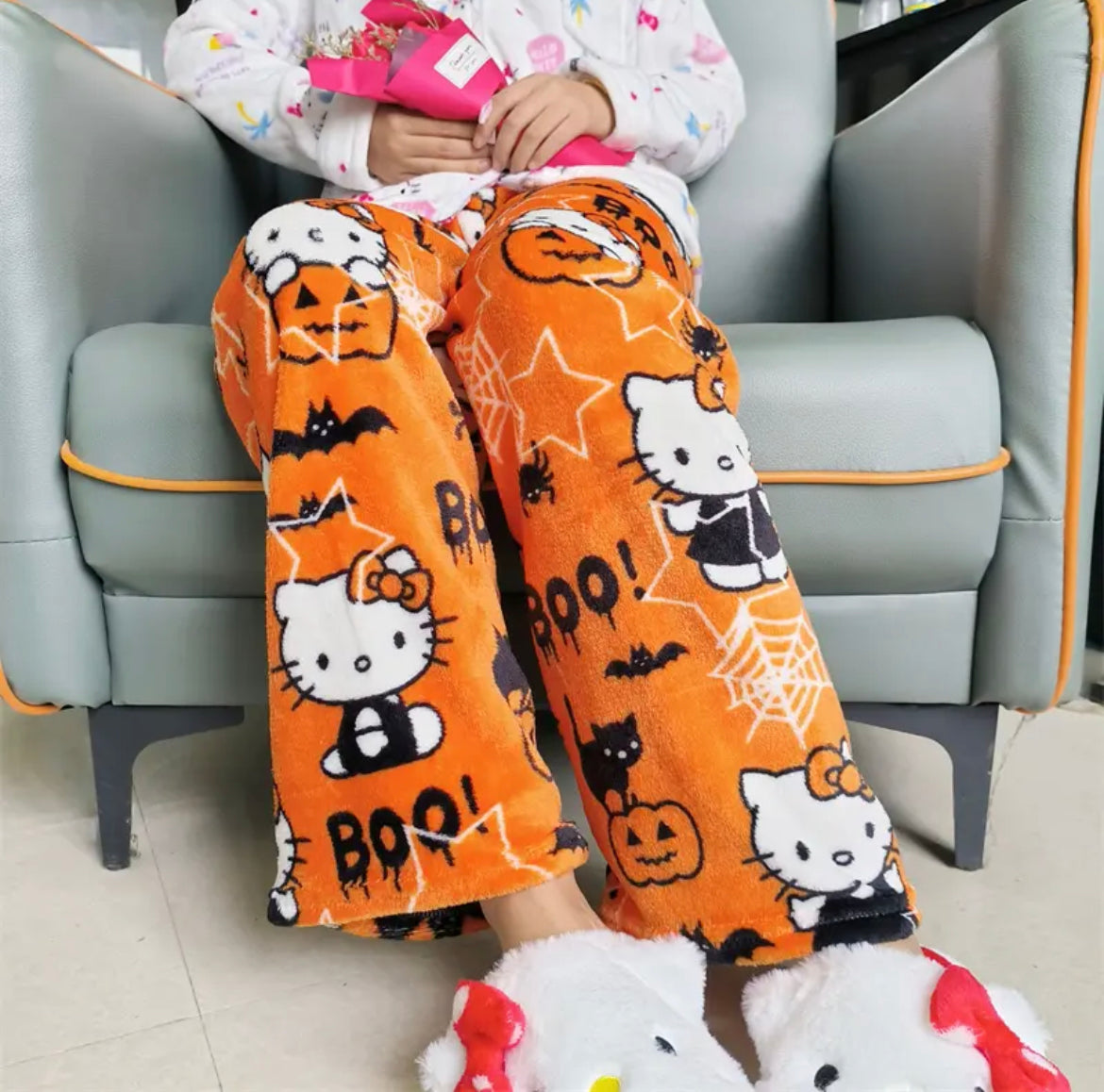 Orange Hello Kitty - Halloween Pajamas